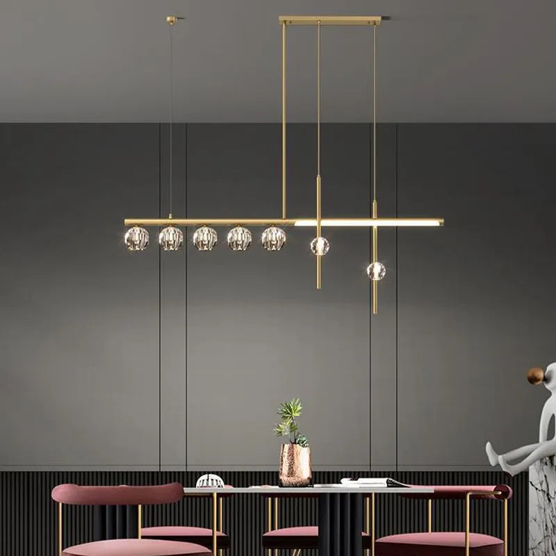 Industriell Pendelleuchte Metall Gold Esszimmer