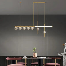Industriell Pendelleuchte Metall Gold Esszimmer