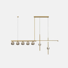 Industriell Pendelleuchte Metall Gold Esszimmer