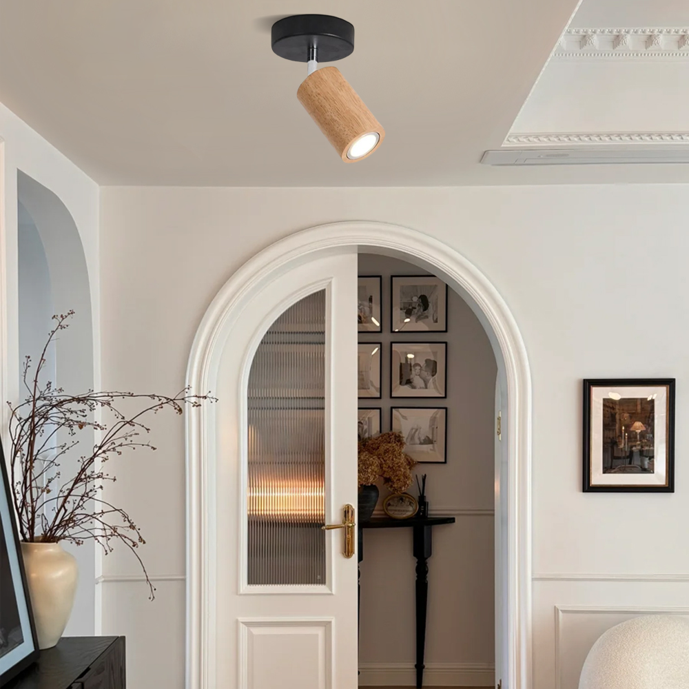 ModernDeckenstrahler/Deckenleuchte LED Zylindrisch Metall Holzfarbe Wohnzimmer