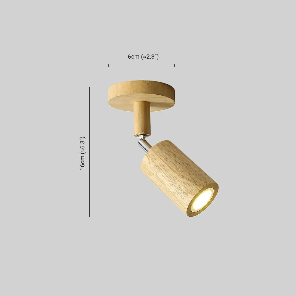 ModernDeckenstrahler/Deckenleuchte LED Zylindrisch Metall Holzfarbe Wohnzimmer