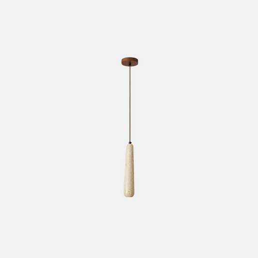 Modern  Pendelleuchte LED Zylindrisch Beige Holz Esszimmer