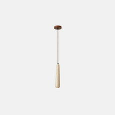 Modern  Pendelleuchte LED Zylindrisch Beige Holz Esszimmer