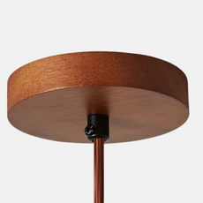 Modern  Pendelleuchte LED Zylindrisch Beige Holz Esszimmer