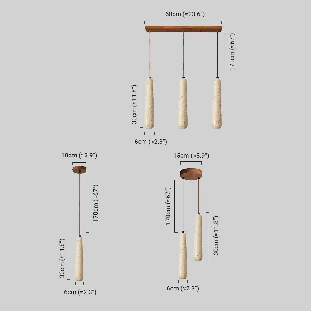 Modern  Pendelleuchte LED Zylindrisch Beige Holz Esszimmer