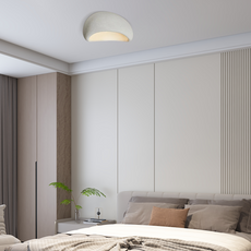 Modern Deckenleuchte LED Brotform Harz Weiß Esszimmer