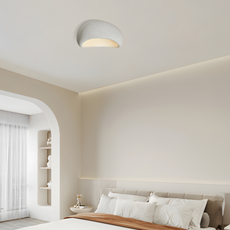 Modern Deckenleuchte LED Brotform Harz Weiß Esszimmer