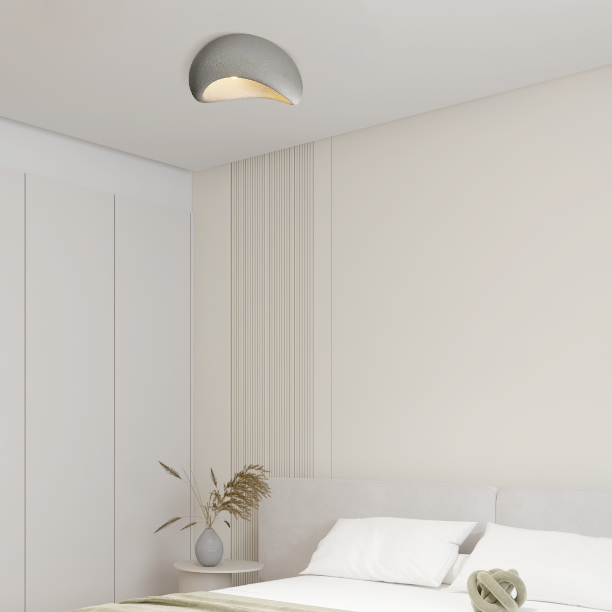 Modern Deckenleuchte LED Brotform Harz Weiß Esszimmer