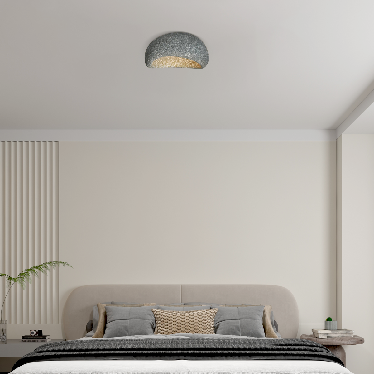 Modern Deckenleuchte LED Brotform Harz Weiß Esszimmer
