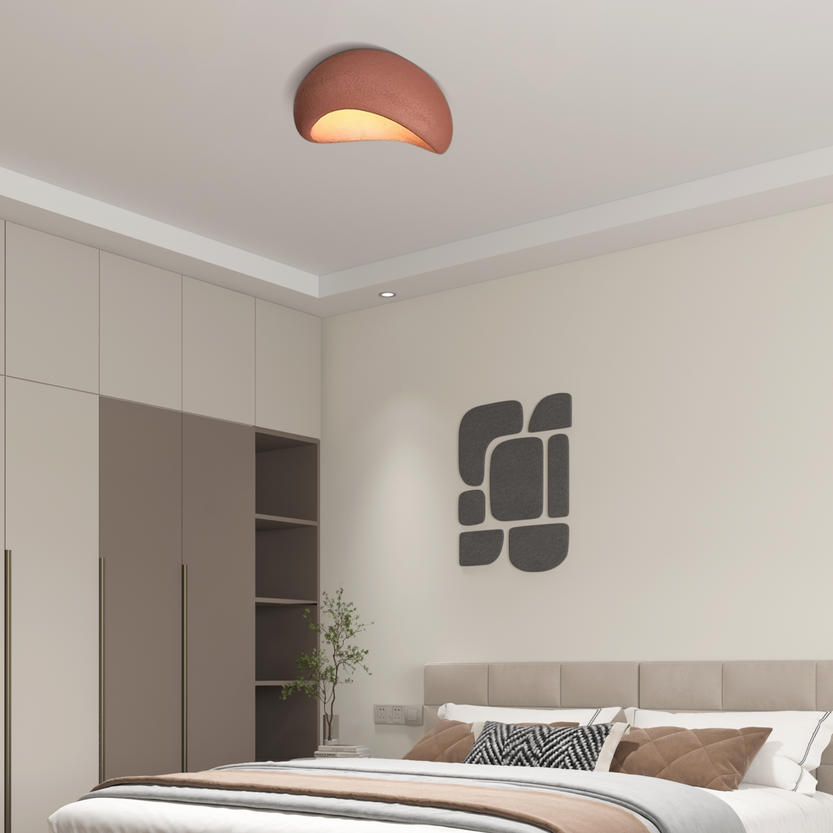 Modern Deckenleuchte LED Brotform Harz Weiß Esszimmer