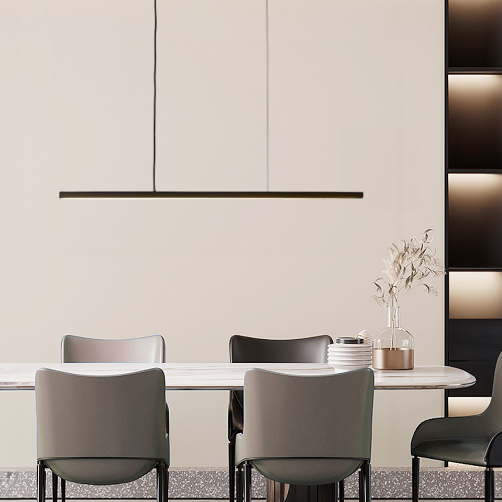 Schwarz LED Pendelleuchte für das Esszimmer