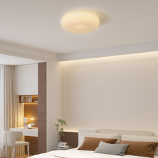 Modern Deckenleuchte LED Rund Weiß Metall Acryl Schlafzimmer
