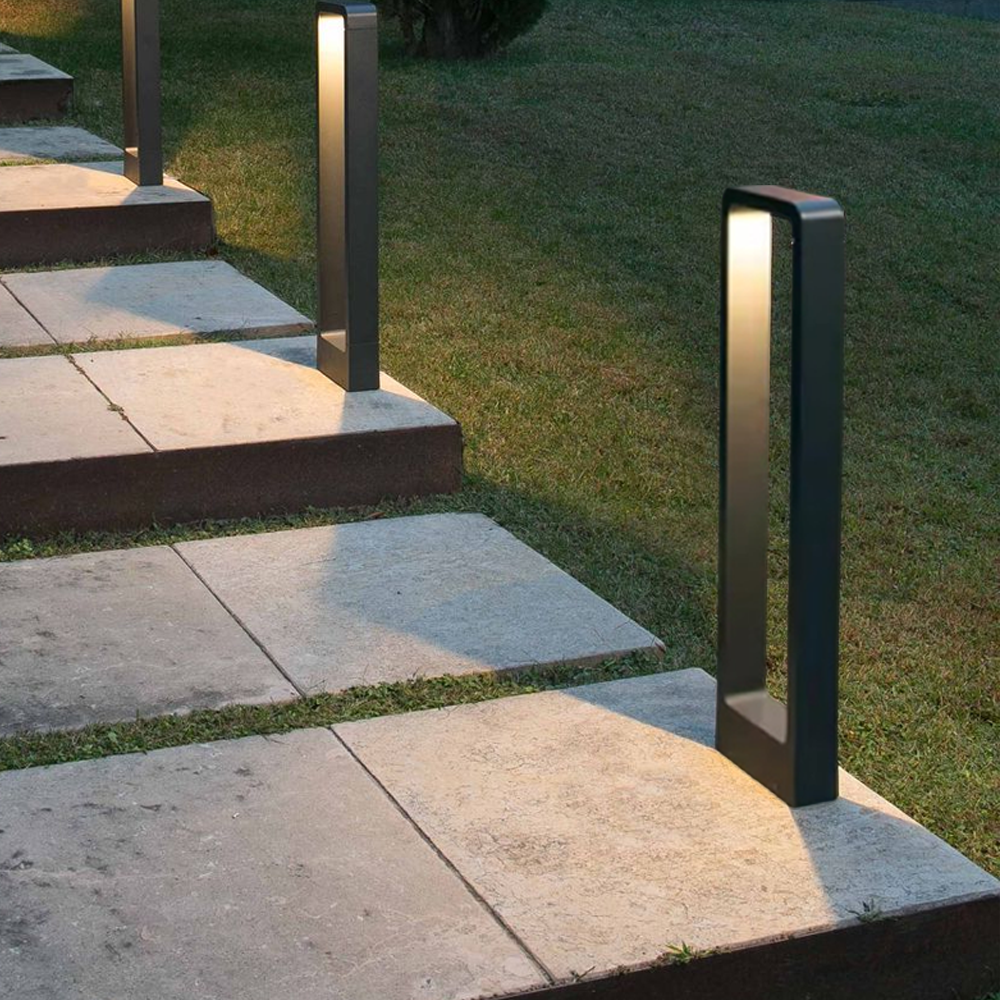 Moderne Außenlampe Schwarz Acryl Rechteckig Garten