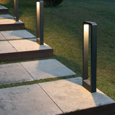 Moderne Außenlampe Schwarz Acryl Rechteckig Garten