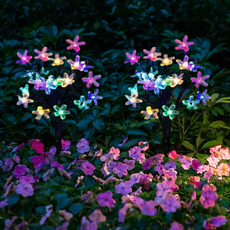 Art Deco Außenstehleuchte LED Baumzweigskulptur Schwarz Solar Garten