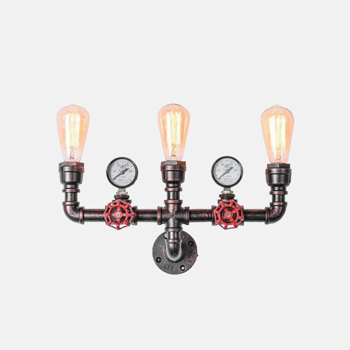Industrielle Wandlampe LED Wasserleitung Metall Konisch Schwarz  Esszimmer