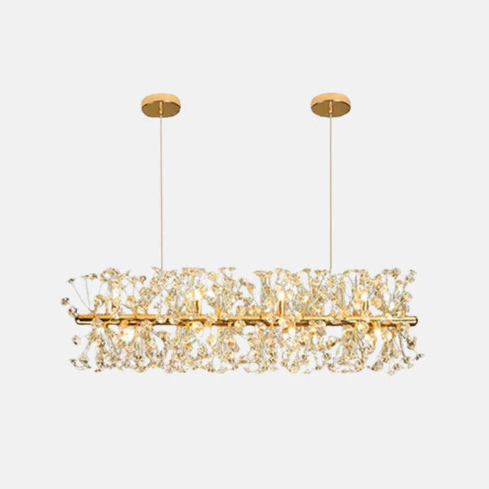 Modern Pendelleuchte Metall/Kristall Gold Wohnzimmer