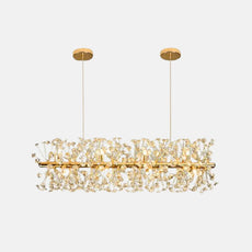 Modern Pendelleuchte Metall/Kristall Gold Wohnzimmer