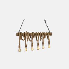 Landhausstil Pendelleuchte LED Bambus Esszimmer