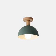 Modern Deckenleuchte LED Holz Metall Grün 