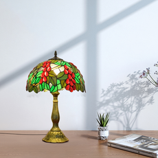 Art Deco Tischlampe Multicolor Metall Glas Kuppel Schlafzimmer