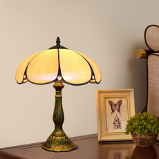 Art Deco Tischlampe Multicolor Metall Glas Kuppel Schlafzimmer