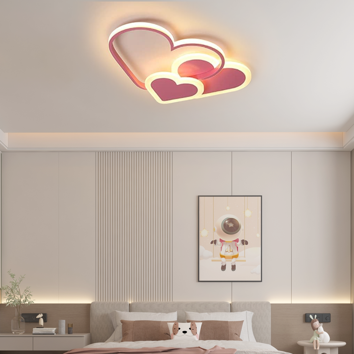 Modern Deckenleuchte geeignet für Schlafzimmer.