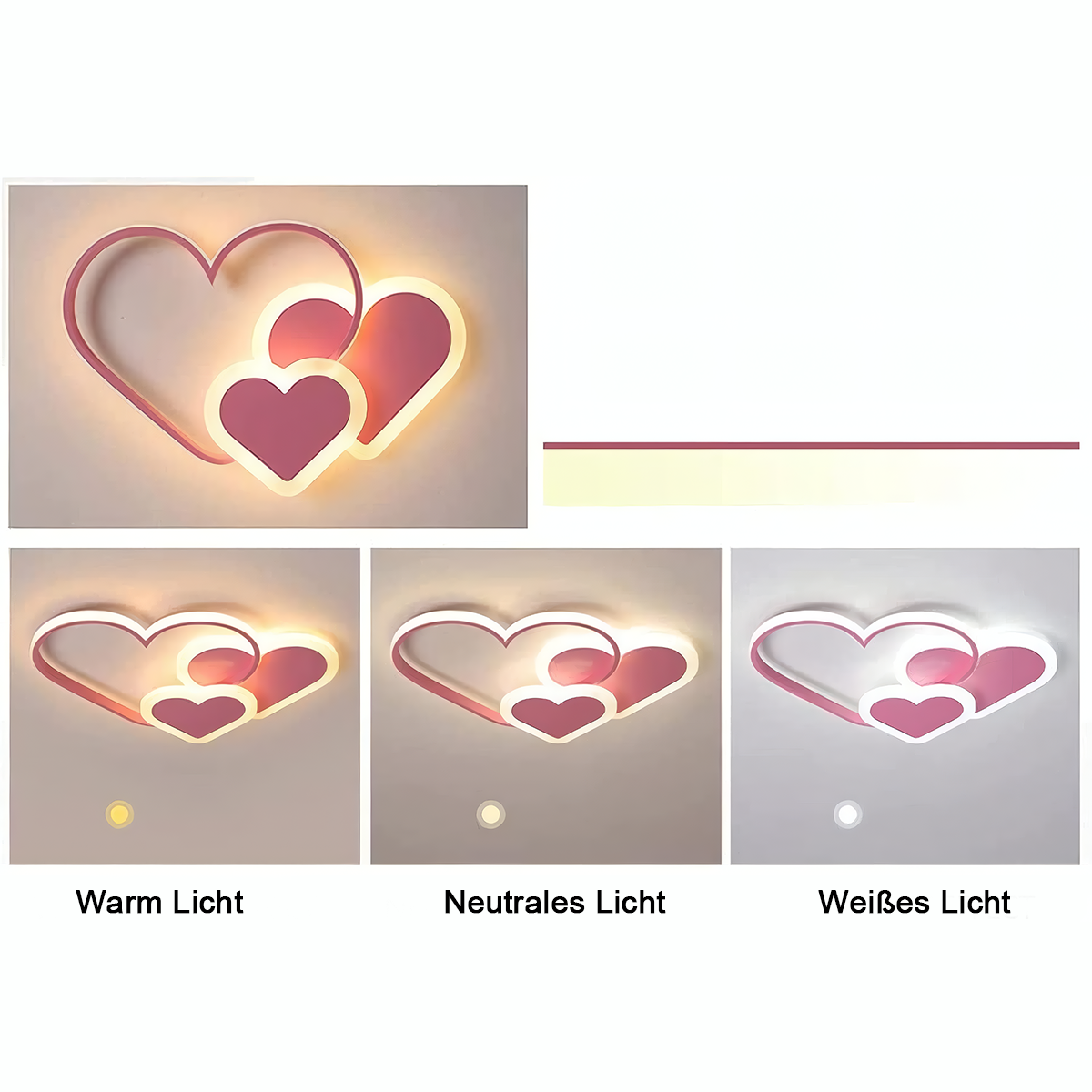 Rose LED Deckenleuchte geeignet für Schlafzimmer.
