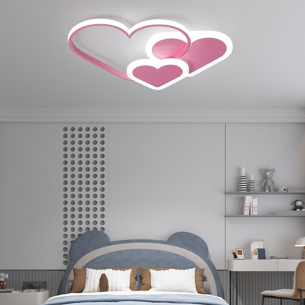Rose Deckenleuchte geeignet für Schlafzimmer.