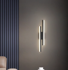 Modern Wandleuchte Metall/Acryl Schwarz Schlafzimmer