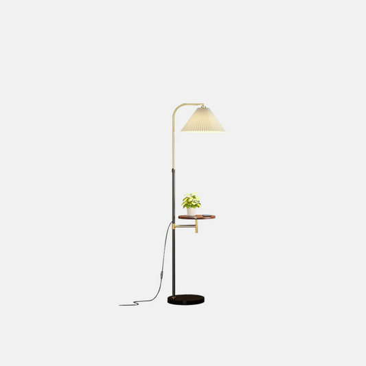Moderne Stehlampe LED Kappenförmig Metall Beige Wohnzimmer