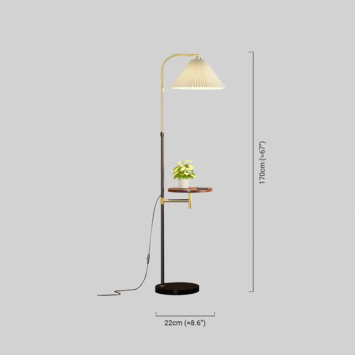 Moderne Stehlampe LED Kappenförmig Metall Beige Wohnzimmer