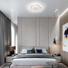 Nordic Deckenleuchte LED Acryl Weiß -C-Kühles Licht
