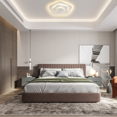 Nordic Deckenleuchte LED Acryl Weiß -C-Dreifarbige Lichtwechsel-Schlafzimmer
