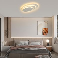 Nordic Deckenleuchte LED Acryl Weiß -B-Warmes Licht-Schlafzimmer