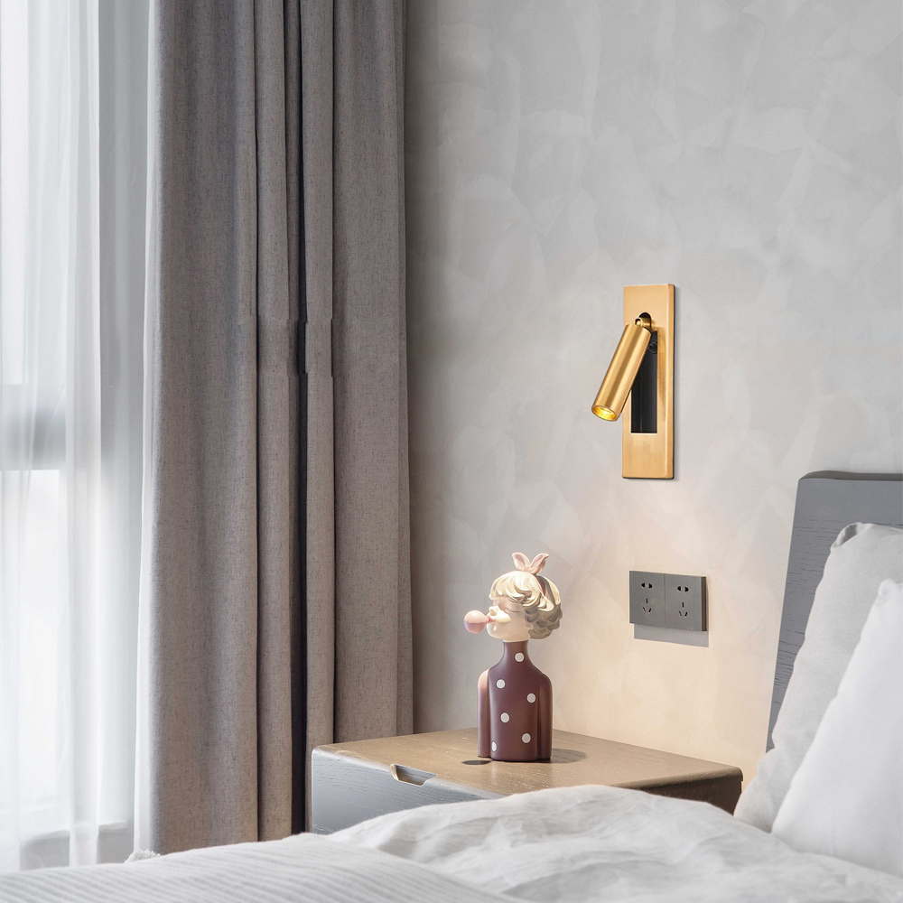 Modern Wandlampe Metall Gold Schlafzimmer