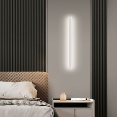 Minimalistische Wandleuchte LED Linear Metall Schwarz/Gold Schlafzimmer/Wohnzimmer