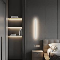 Minimalistische Wandleuchte LED Linear Metall Schwarz/Gold Schlafzimmer/Wohnzimmer