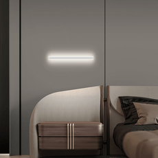 Minimalistische Wandleuchte LED Linear Metall Schwarz/Gold Schlafzimmer/Wohnzimmer