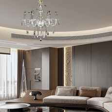 Royal Kronleuchter LED Kerzenform Klar Glas Wohn/Esszimmer