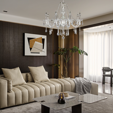 Royal Kronleuchter LED Kerzenform Klar Glas Wohn/Esszimmer