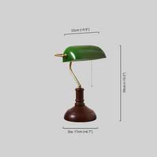  Retro Tischlampe LED Metall/Glas Grün Wohn/Schlafzimmer