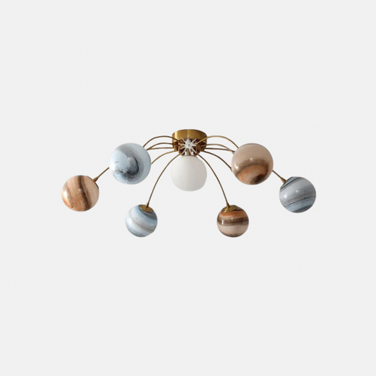 Art Deco Deckenleuchte LED Metall Röntgen Planet Wohnzimmer