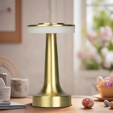 Modern Tischlampe LED Metall Pilz Rose Gold Silber Wohnzimmer