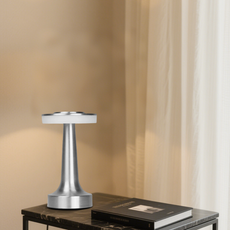 Modern Tischlampe LED Metall Pilz Rose Gold Silber Wohnzimmer