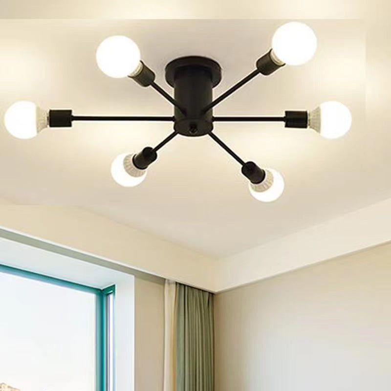 Modern Deckenleuchte Metall/Glas Schwarz Schlafzimmer
