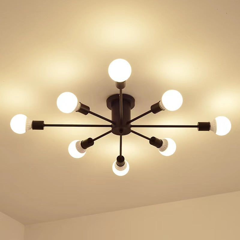 Modern Deckenleuchte Metall/Glas Schwarz Schlafzimmer