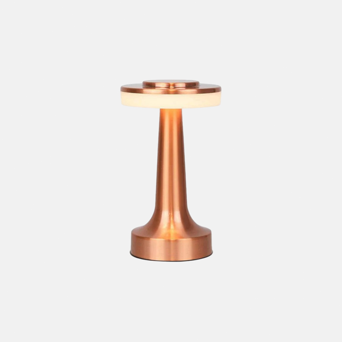 Modern Tischlampe LED Metall Pilz Rose Gold Silber Wohnzimmer