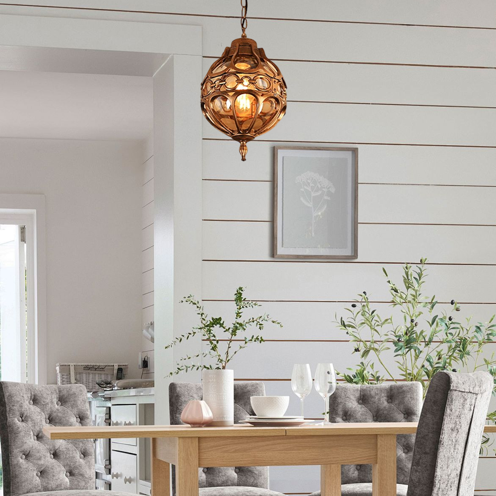 Kupfer Vintage-Kronleuchter für Esszimmer