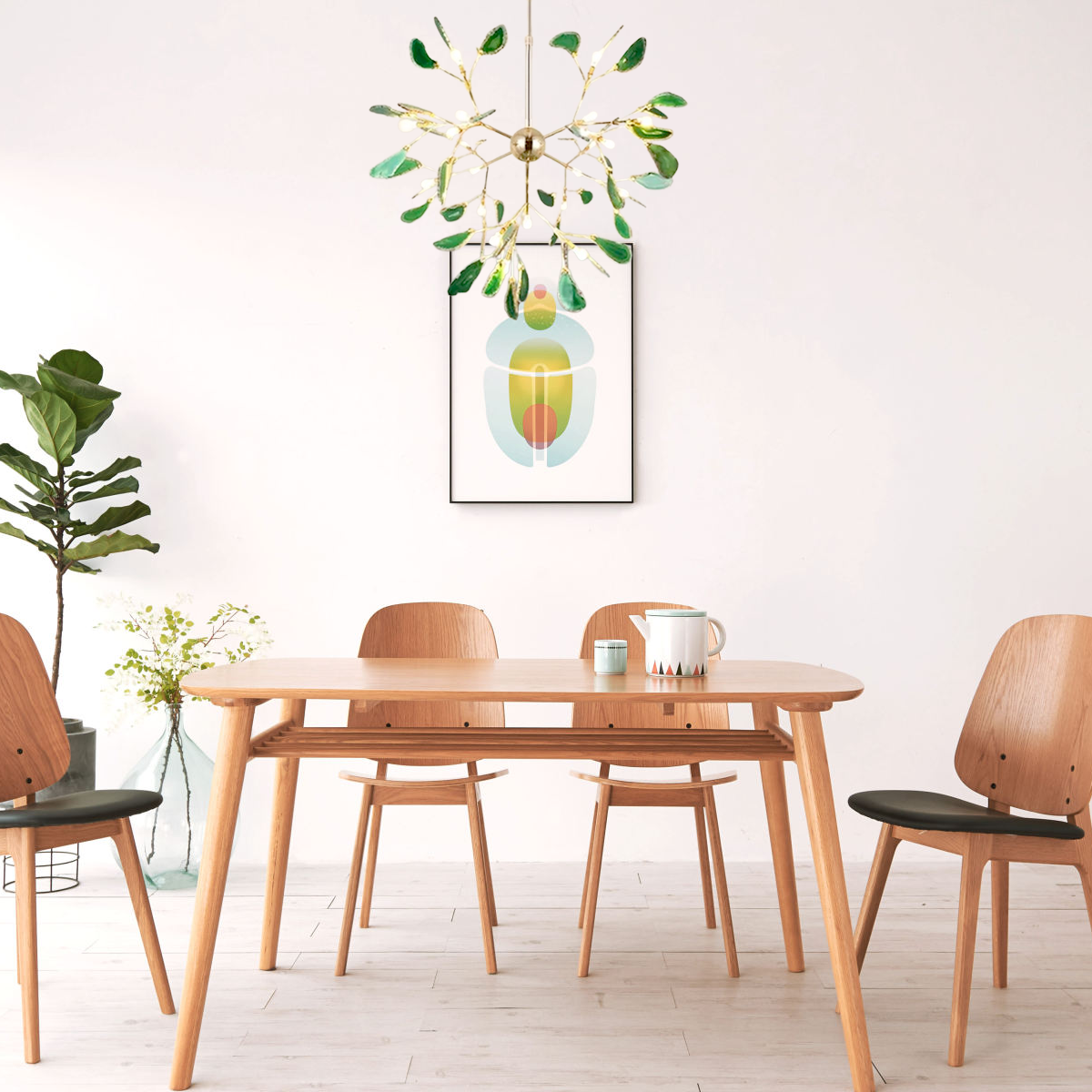 Art Deco Pendelleuchte LED Bunt Metall Schlaf/Esszimmer